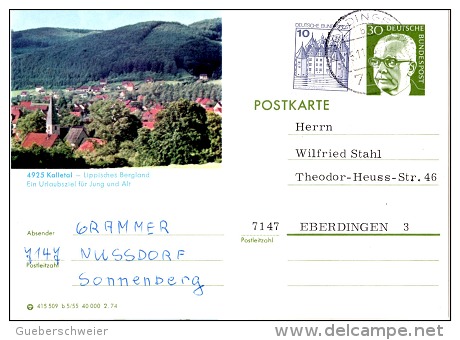 TOUR-L12 - ALLEMAGNE Entier Postal Illustré Kalletal Obl. De OBING Im Chiemgau - Thème Tourisme - Illustrated Postcards - Used