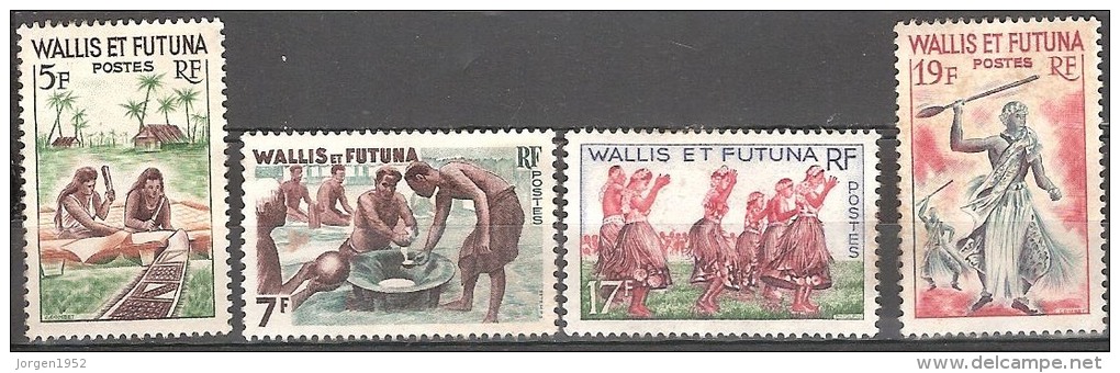 WALLIS AND FUTUNA    #   STAMPS FROM YEAR 1953 " STANLEY GIBBONS 162-163 + 165-166" - Oblitérés