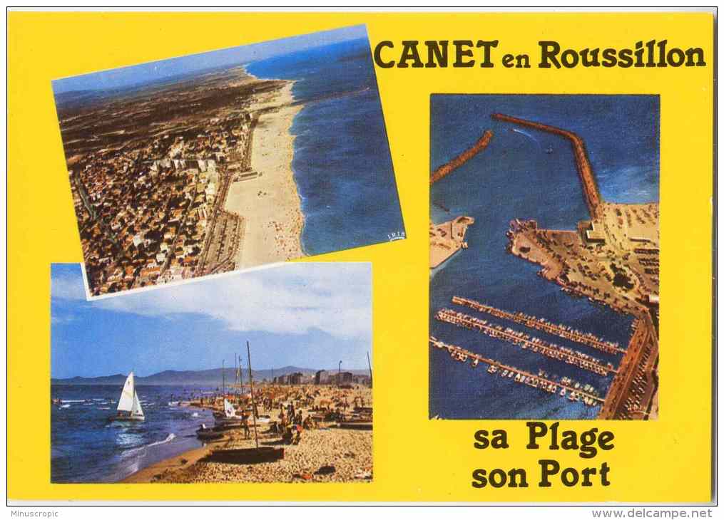 CPM 66 - Canet En Roussillon - La Plage - Le Port - Canet En Roussillon