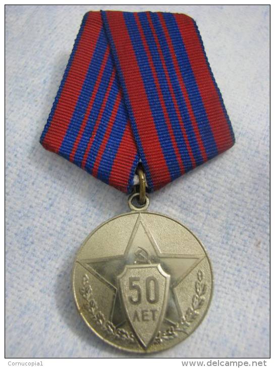 1967 Soviet Police 50 Years Medal Original - Police