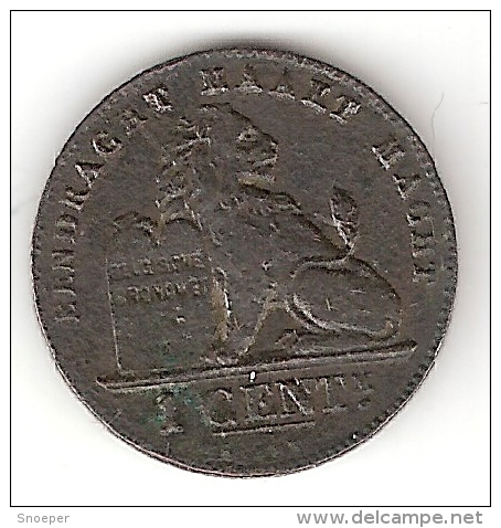 Belguim 1 Centime 1887  Flamisch Km 341  Xf+ Look !!!! Dark Toned - 1 Cent