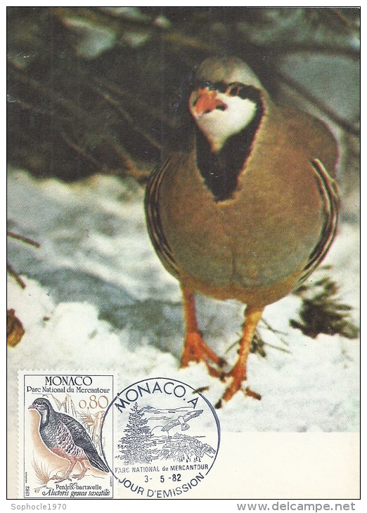 MONACO - Parc National Du Mercantour Perdrix 1982 - Tampon à Date D'émission - Cartoline Maximum