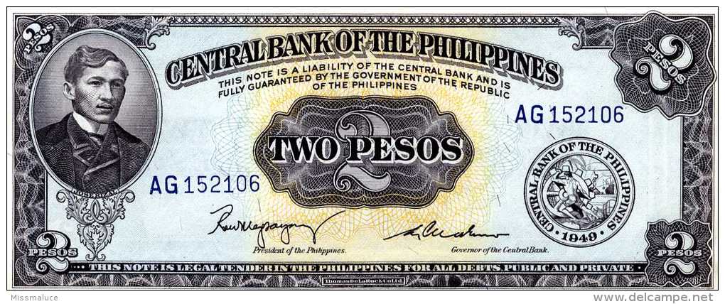 BILLET 2 PESOS PHILIPPINES CENTRAL BANK - Philippines