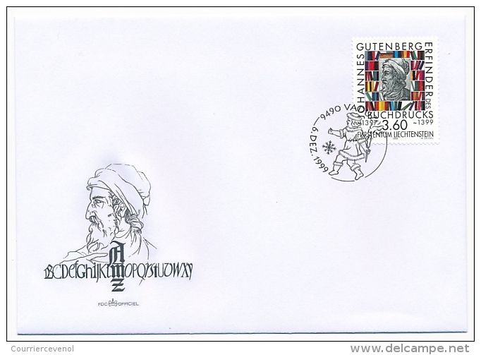 LIECHTENSTEIN - Année complète 1999 sur 14 enveloppes FDC