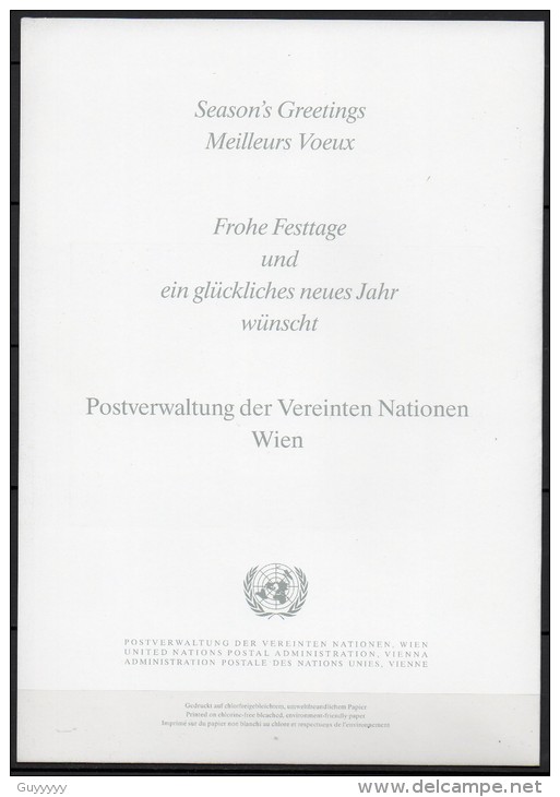 Nations Unies (Vienne) - Carte De Voeux - 1993 - Yvert N° BF 4 - Briefe U. Dokumente