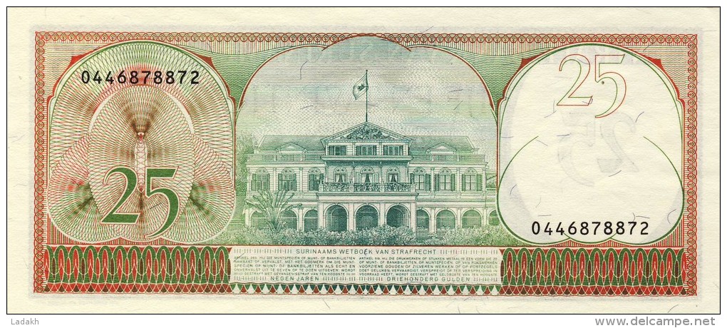 BILLET # SURINAM # 25 GULDENS  # 1985  # PICK 37 # NEUF # - Suriname