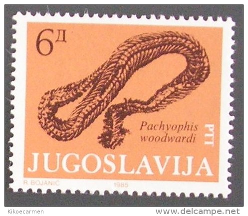 Yugoslavia 1985 Fossil Animal Fauna Mnh ** - Fossiles