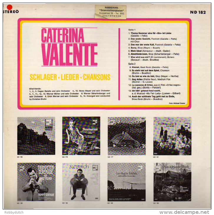 * LP *  CATERINA VALENTE - SCHLAGER, LIEDER UND CHANSONS (Germany 1968) - Other - German Music
