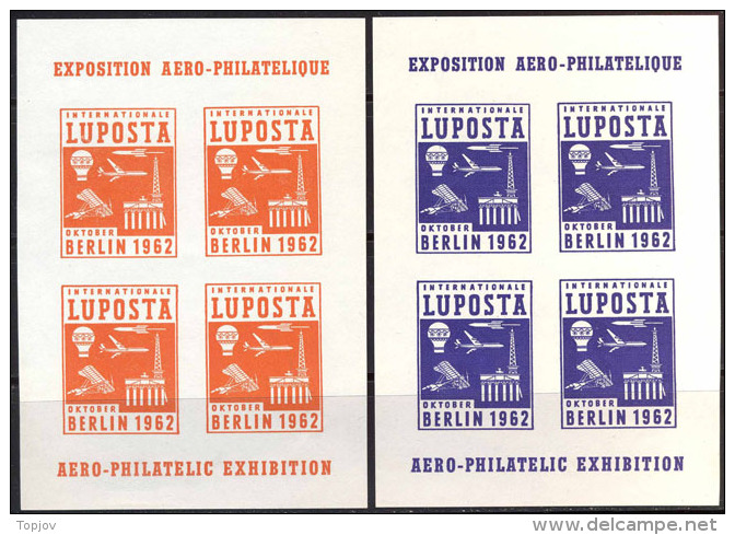 GERMANY - BERLIN - LUPOSTA  ´62 - Vignette Block - MLLH - 1962 - Altri & Non Classificati