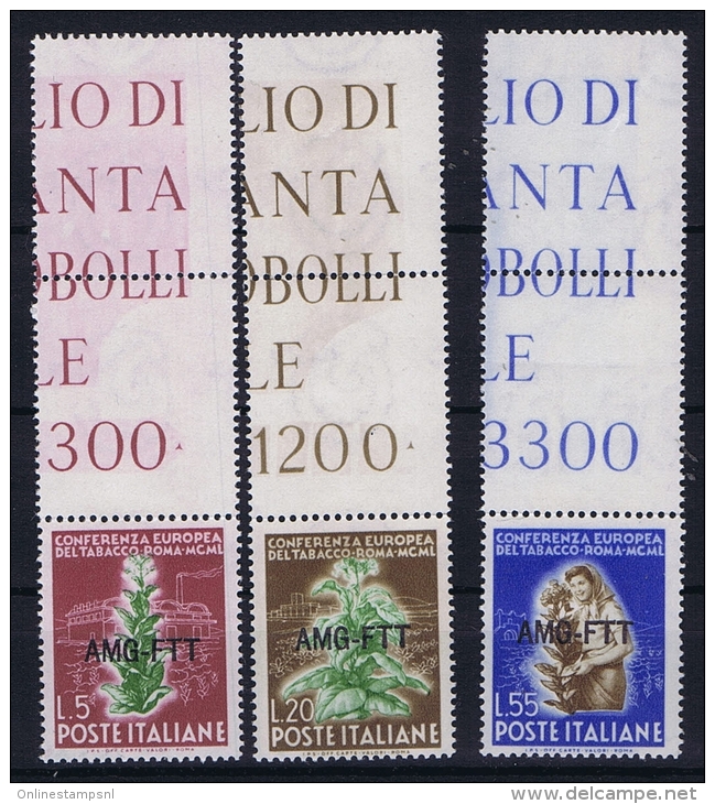 Italy  AMG FTT, Sa 84-86, Mi 115-117 MNH/** - Neufs