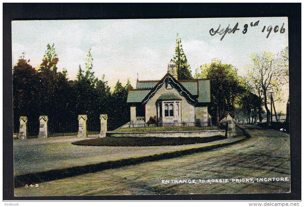 RB 960 - 1906 Postcard - Entrance To Rossie Priory - Inchtore Perthshire Scotland - Perthshire