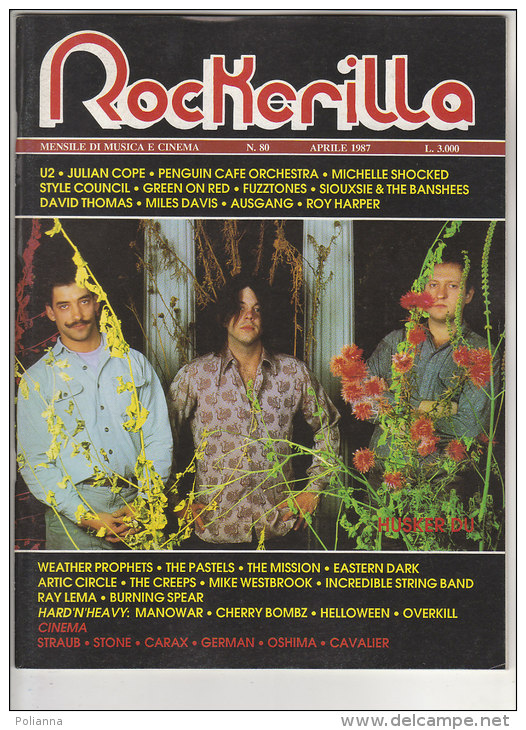 RA#34#45 MENSILE ROCK N.80/1987 ROCKERILLA - HUSKER DU/WEATHER PROPHETS/THE MISSION/MIKE WESTBROOK/OVERKILL - Música