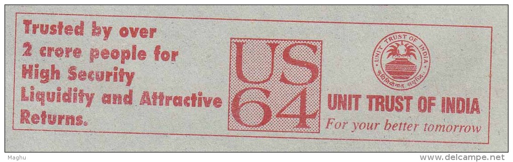 United Trust Of India, Attractive Returns.... Mathematics Calculation,  Inland Letter Unused, India - Inland Letter Cards