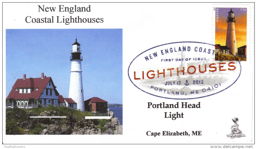 New England Coastal Lighthouses FDC, From Toad Hall Covers! (#4 Of 5) - 2001-2010