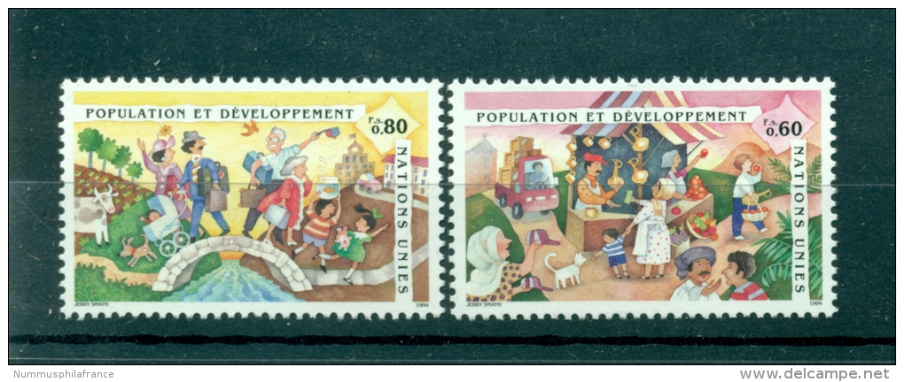 Nations Unies Genève 1994 - Michel N. 254/255 - Population Et Developpment - Unused Stamps