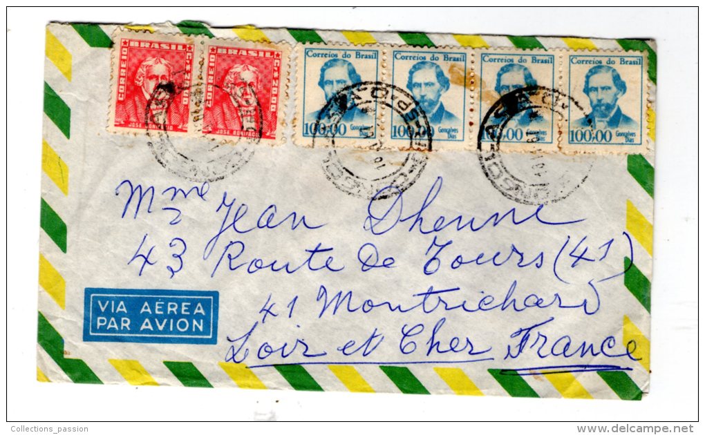 Lettre , BRASIL ,  Via Aéra , 1961 - Brieven En Documenten