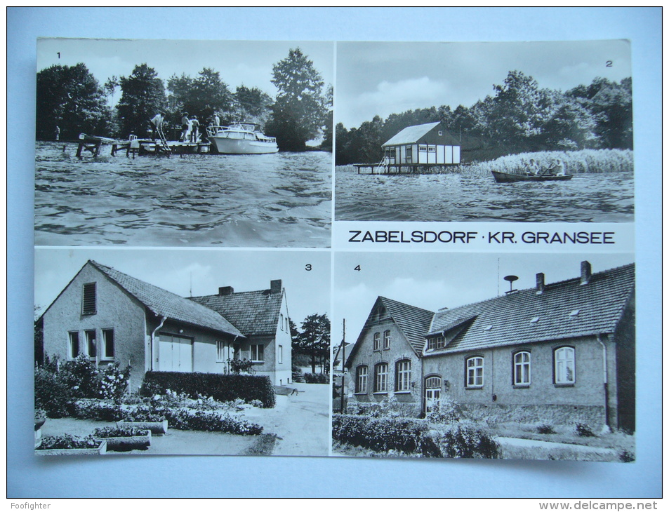 Germany: ZABELSDORF Kr. Gransee - Bungalows Am Großen Wentowsee, Tierartzpraxis, Rat Der Gemeinde - 1984 Used - Gransee