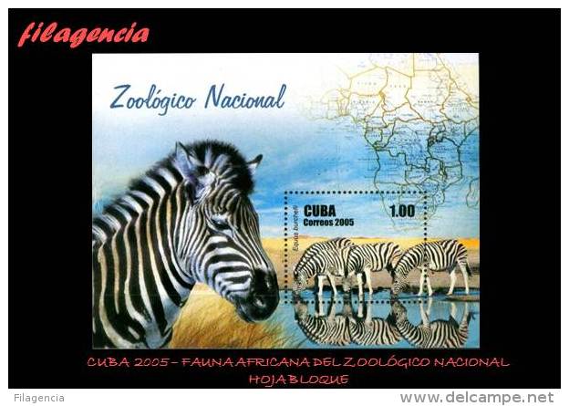 AMERICA. CUBA MINT. 2005 FAUNA DEL JARDÍN ZOOLÓGICO NACIONAL. HOJA BLOQUE - Neufs