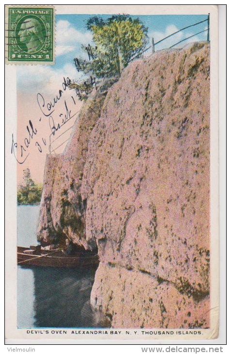 CANADA THOUSAND ISLANDS DEVIL'S OVEN ALEXANDRIA BAY BELLE CARTE RARE !!! - Thousand Islands