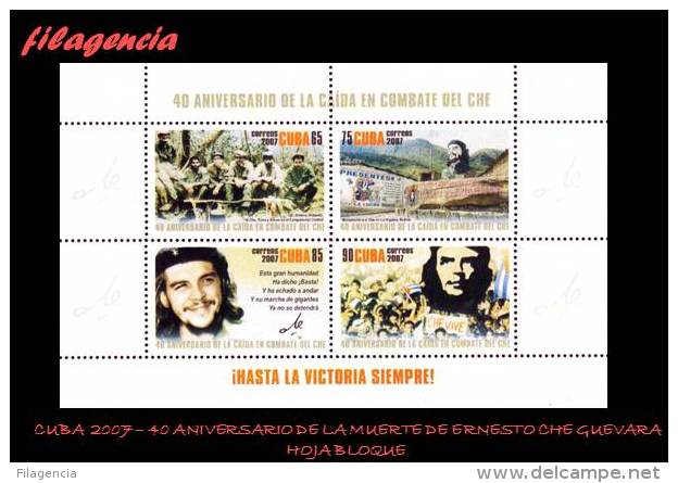 AMERICA. CUBA MINT. 2007 40 ANIVERSARIO DE LA MUERTE DE ERNESTO CHE GUEVARA. HOJA BLOQUE - Neufs