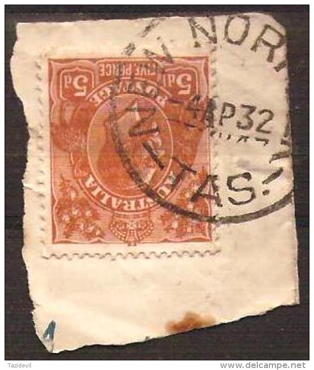 TASMANIA - 1932 Postmark CDS On 5d Brown King George V - NEW NORFOLK - Usados