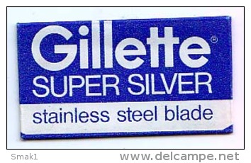 RAZOR BLADE RASIERKLINGE GILETTE SUPER SILVER STAINLESS STEEL BLADE - Razor Blades