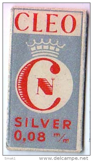 RAZOR BLADE RASIERKLINGE CLEO SILVER 0,08 M/m - Razor Blades