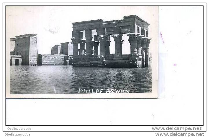 LE CAIRE  CAIRO EGYPT  TEMPLE D ASSOUAN SOUS L EAU PHILAE ASWAN CARTE PHOTO - Aswan