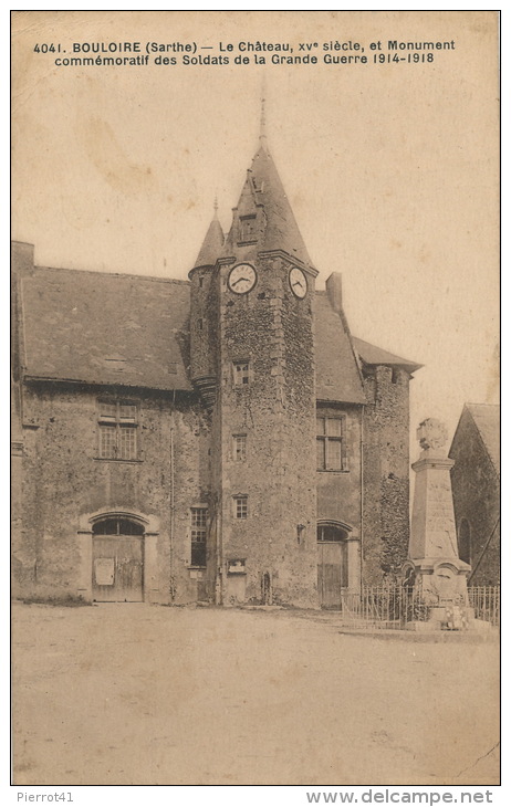 BOULOIRE - Le Château Et Monument Aux Morts - Bouloire