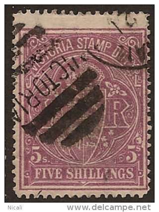 VICTORIA 1884 5/- Stamp Duty SG 270 U UI242 - Used Stamps