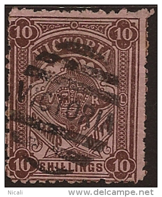 VICTORIA 1884 10/- Stamp Duty P13 SG 228 U* RQ34 - Used Stamps