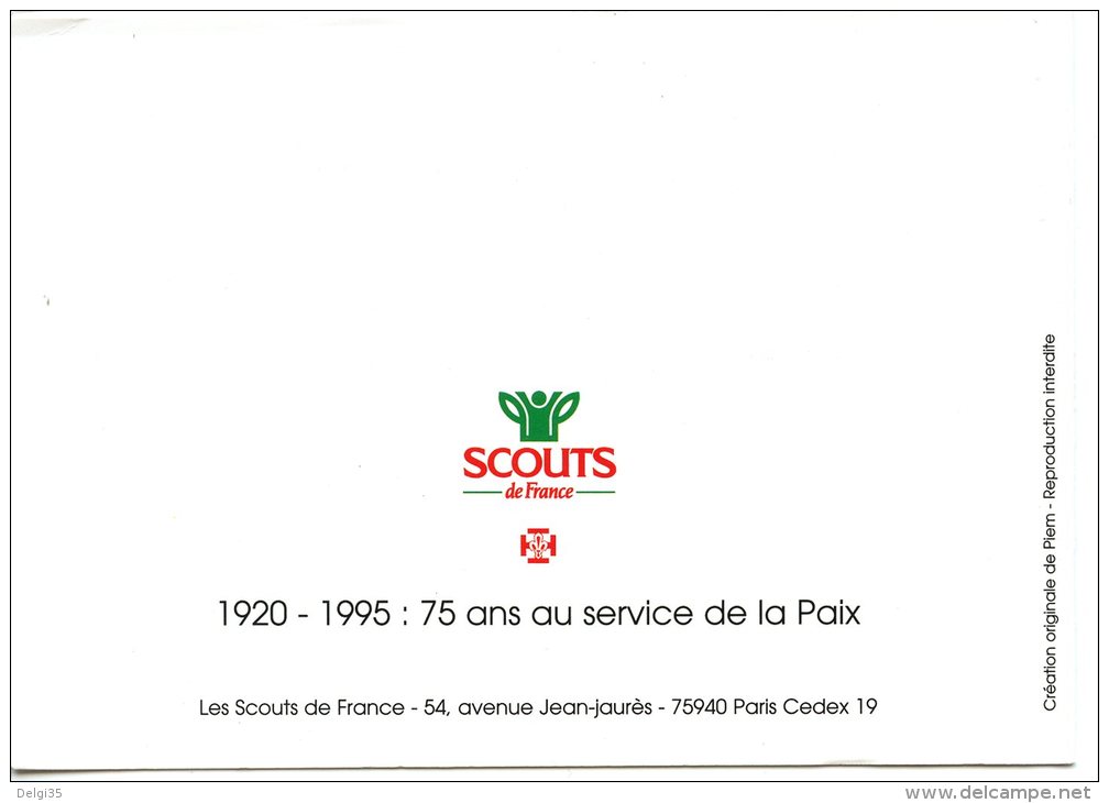 PIEM " Scouts De France " Carte 2 Volets - Piem
