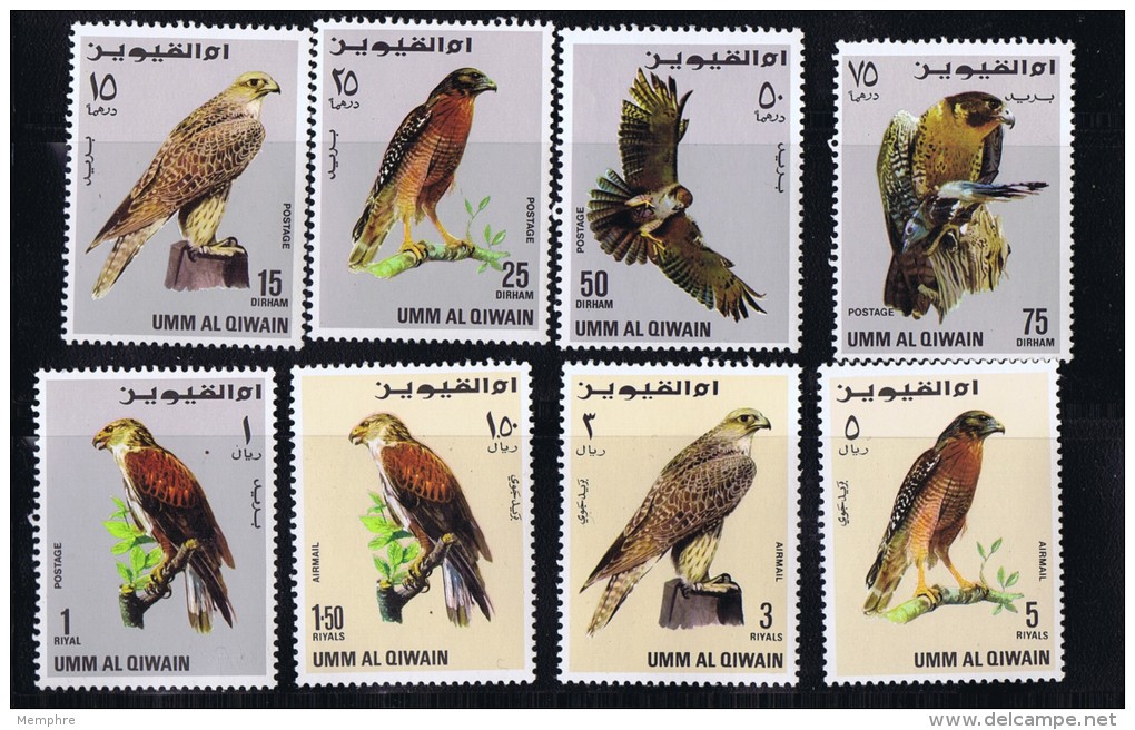 1968  Large Birds Set  MiNr 225-232  MNH - Umm Al-Qiwain