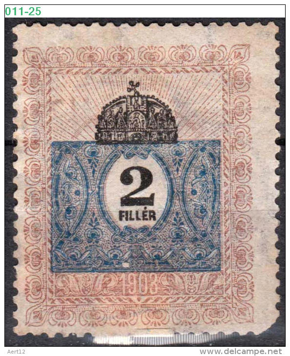 HUNGARY, 1903, Revenue Stamp, CPRSH. 387 - Fiscaux