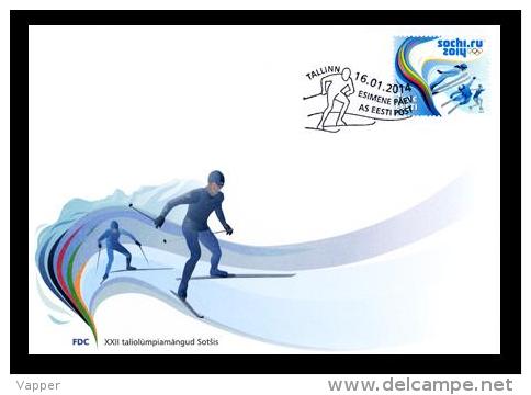 Olympic Estonia 2014 Stamp  FDC Winter Olympic Games In Sochii Mi 782 - Invierno 2014: Sotchi