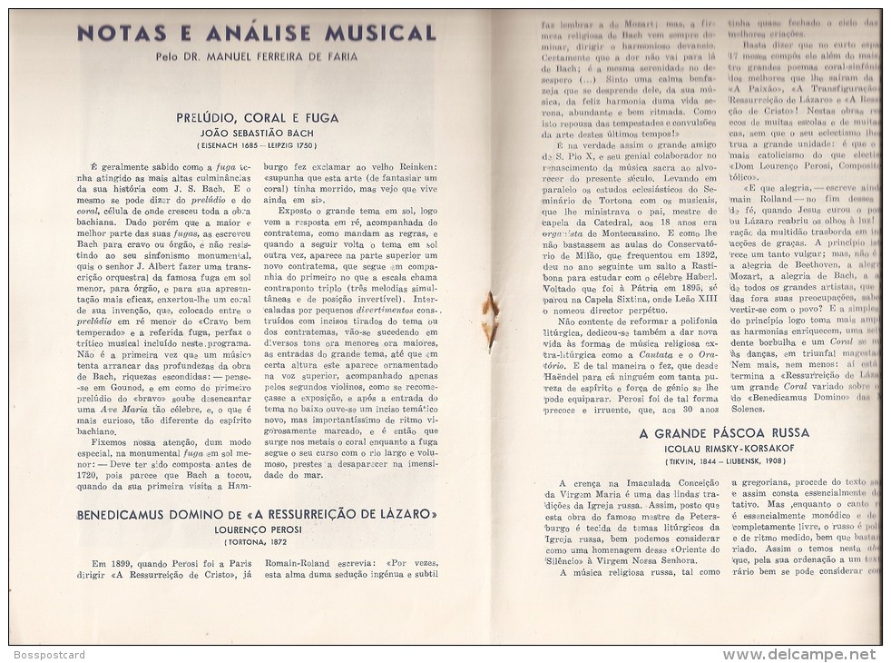 Braga - Congresso Nacional Mariano. Orquestra Sinfónica do Porto. Orfeon Pamplonés de España (8 scans)