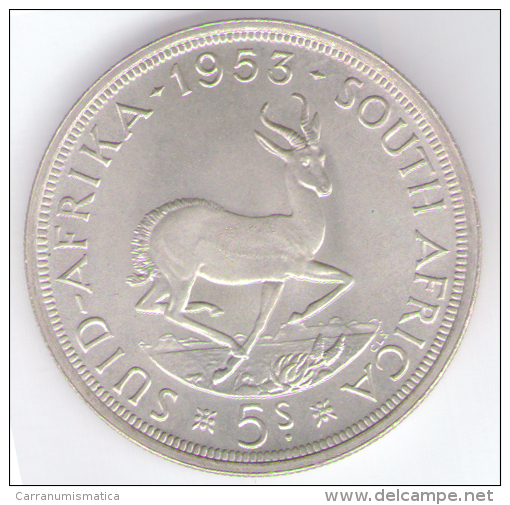 SUD AFRICA 5 SHILLINGS 1953 AG - Afrique Du Sud