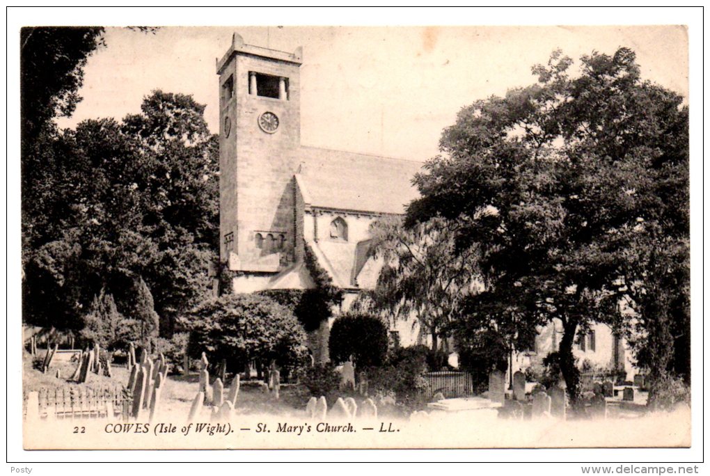 CPA - COWES - I.W - ST MARY'S CHURCH - N/b - Ann 1920s - - Cowes