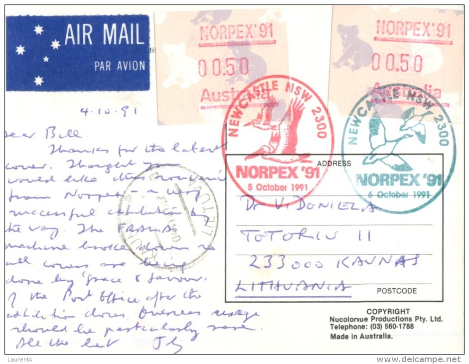 (335) Australia - NSW - Newcastle Beach + Special Postmark For NORPEX 91 Expo - Newcastle