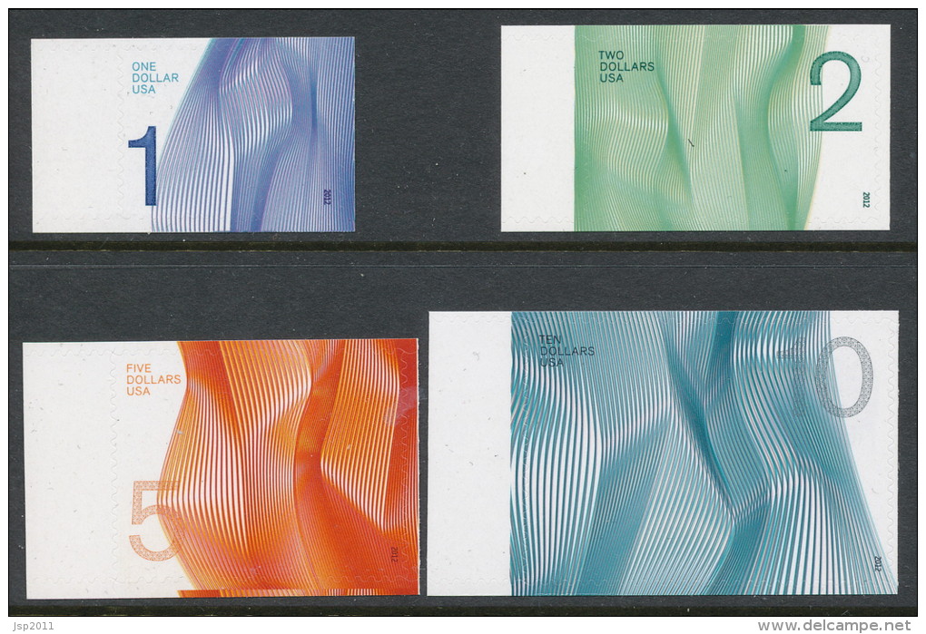 USA 2012 Scott 4717-4720, Waves Of Color, Complete Set Of Four,  MNH (**) - Ungebraucht