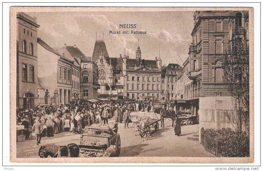 D4278      NEUSS : Markt Mit Rathaus - Neuss