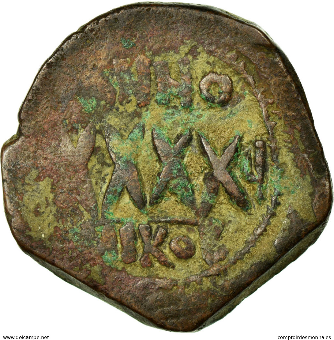 Monnaie, Phocas 602-610, Follis, Nicomédie, TB, Cuivre - Byzantinische Münzen