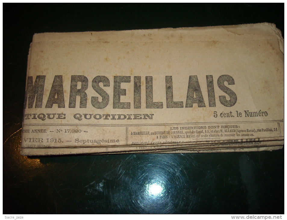 LE PETIT MARSEILLAIS-mois De Janvier 1915-lot De 5 Numéros Originaux - Le Petit Marseillais