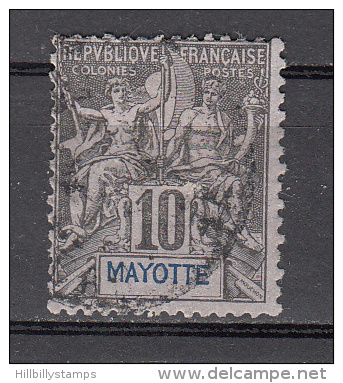 Mayotte     Scott No. 5  Used    Year  1892 - Gebruikt