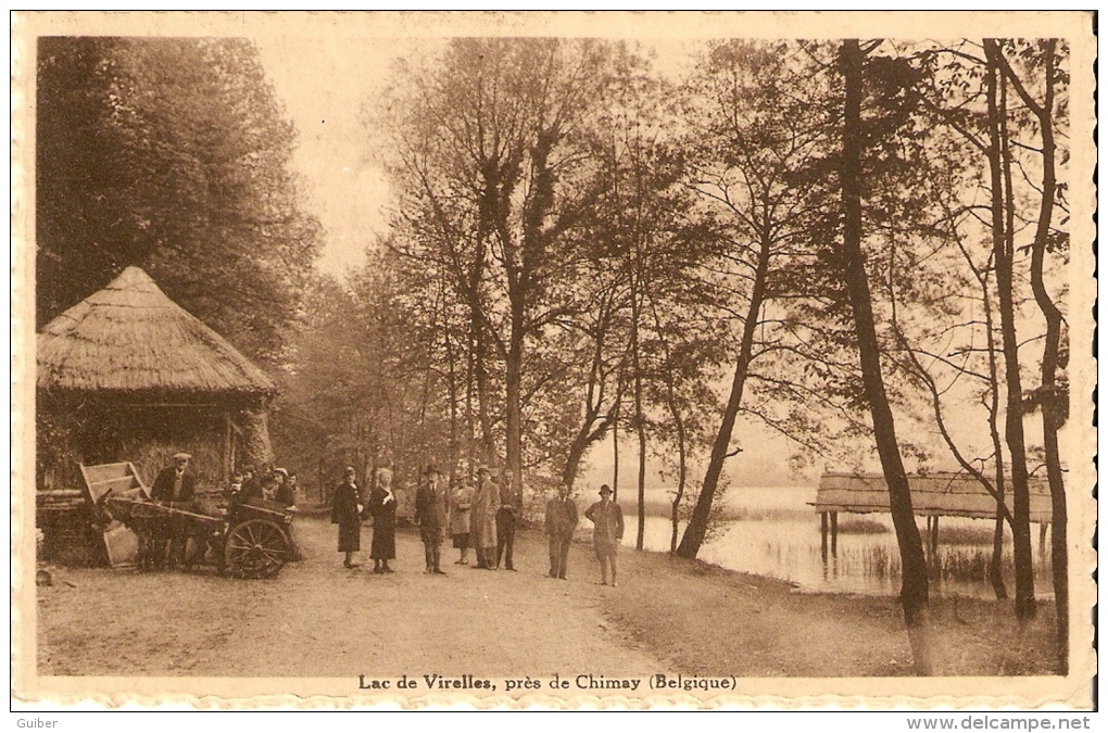 Lac De Virelles  Pres De Chimay Animation  Charette Tirée Par Un Ane - Chimay