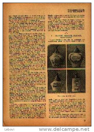 "LE TABAC" Article Réparti Dans 2 Bulletins Du Touring Club De Belgique (1921) - Documenten