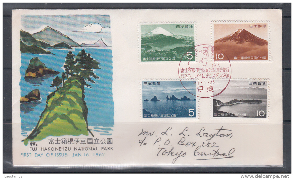 Japan 1962 2nd National Park Series, Mt. Fuji FDC - Volcans