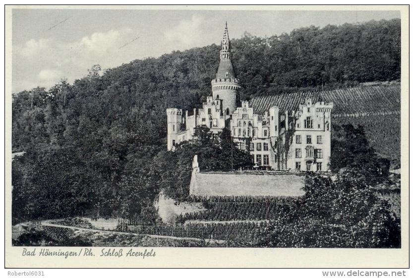 Germany BRD Picture Postcard Arenfels Castle In Bad Hönningen Posted 1956 - Bad Hönningen