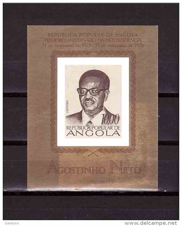 ANGOLA 1976 Ann. Independence  A. Neto 10,00 Esc Yvert Cat. N° B/F 4  MINT NEVER HINGED Minor Creasing On The Back - Angola