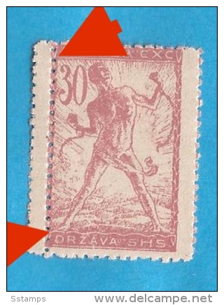 1919 SHS SLOVENIJA VERIGARI JUGOSLAVIJA   DIFFERENT COLOR - PAPER - PERFORATION   INTERESTING COLOR    HINGED - Ungebraucht